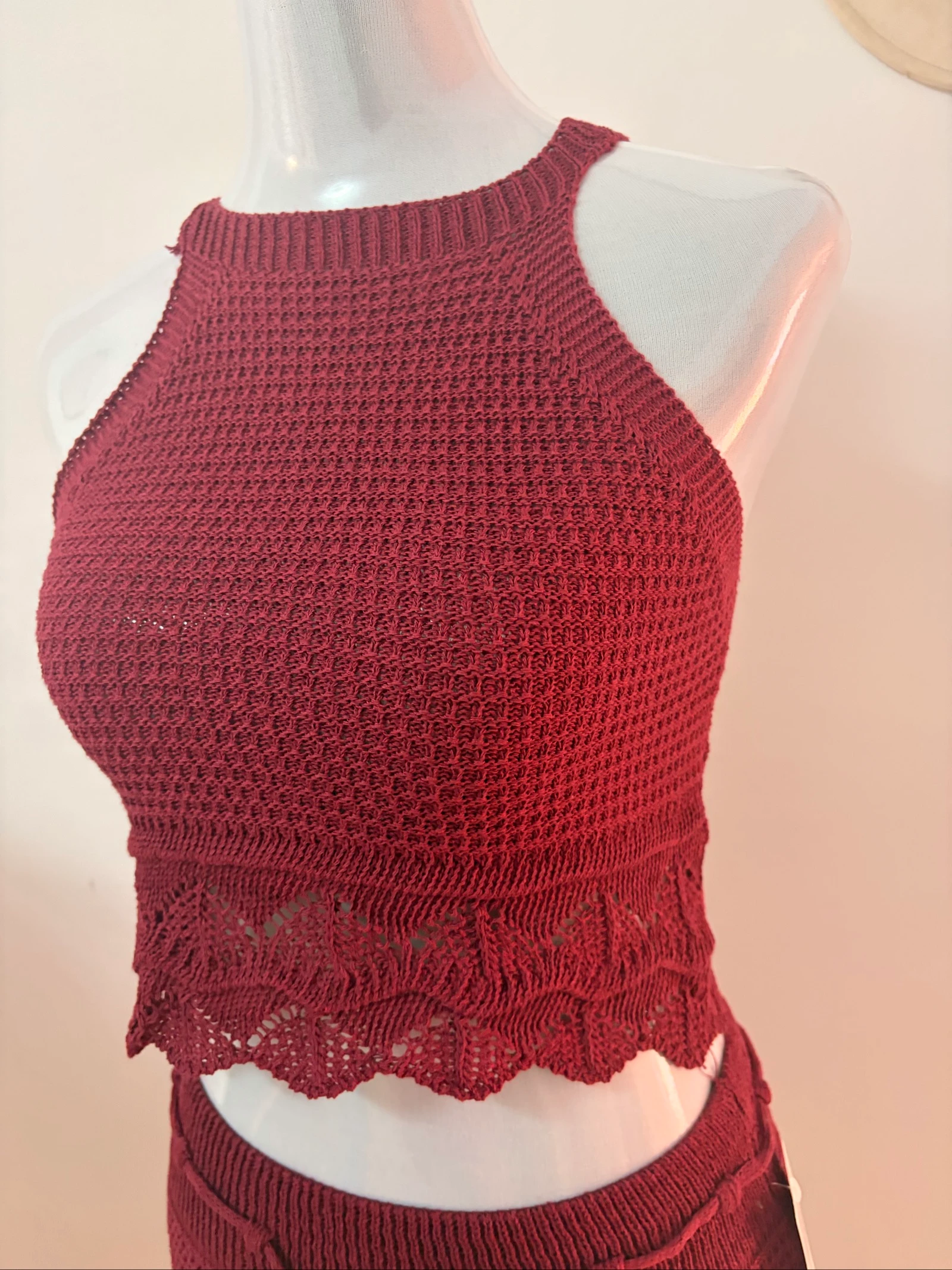 Bordeaux Cotton Crochet Set – photo 2